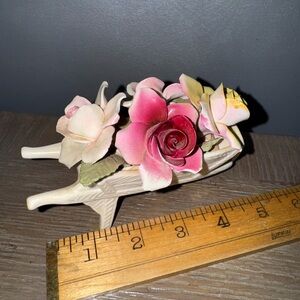 Vintage Stafford shirt bone china England rose wheelbarrow